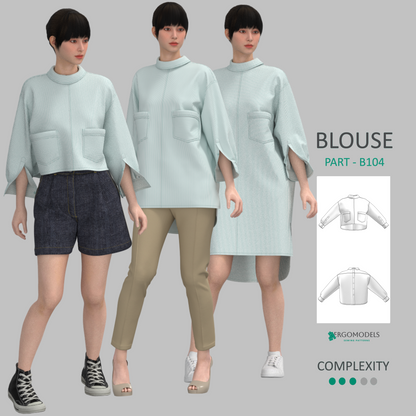 Blouse B104 Size(40/XXS-48/L)
