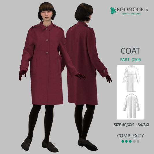 Coat C106 Size (40/XXS-54/3XL)