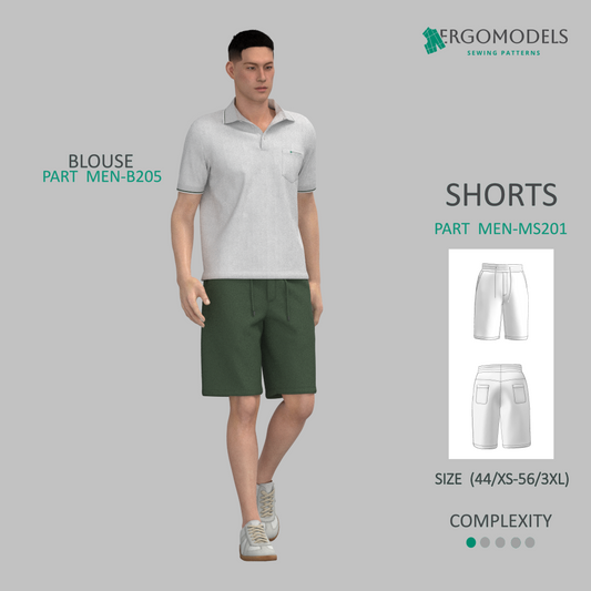 Shorts MEN-MS201 Size(44/XS-56/3XL)