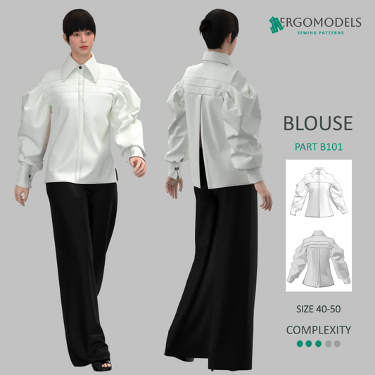 Blouse B101 Size(40XXS-50/XL)