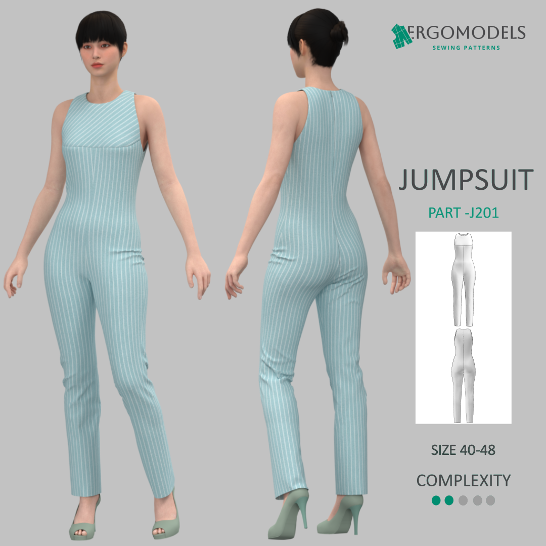 Jumpsuit J201 Size /40-48/