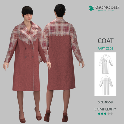 Coat C105 Size (40/XXS-58/5XL)
