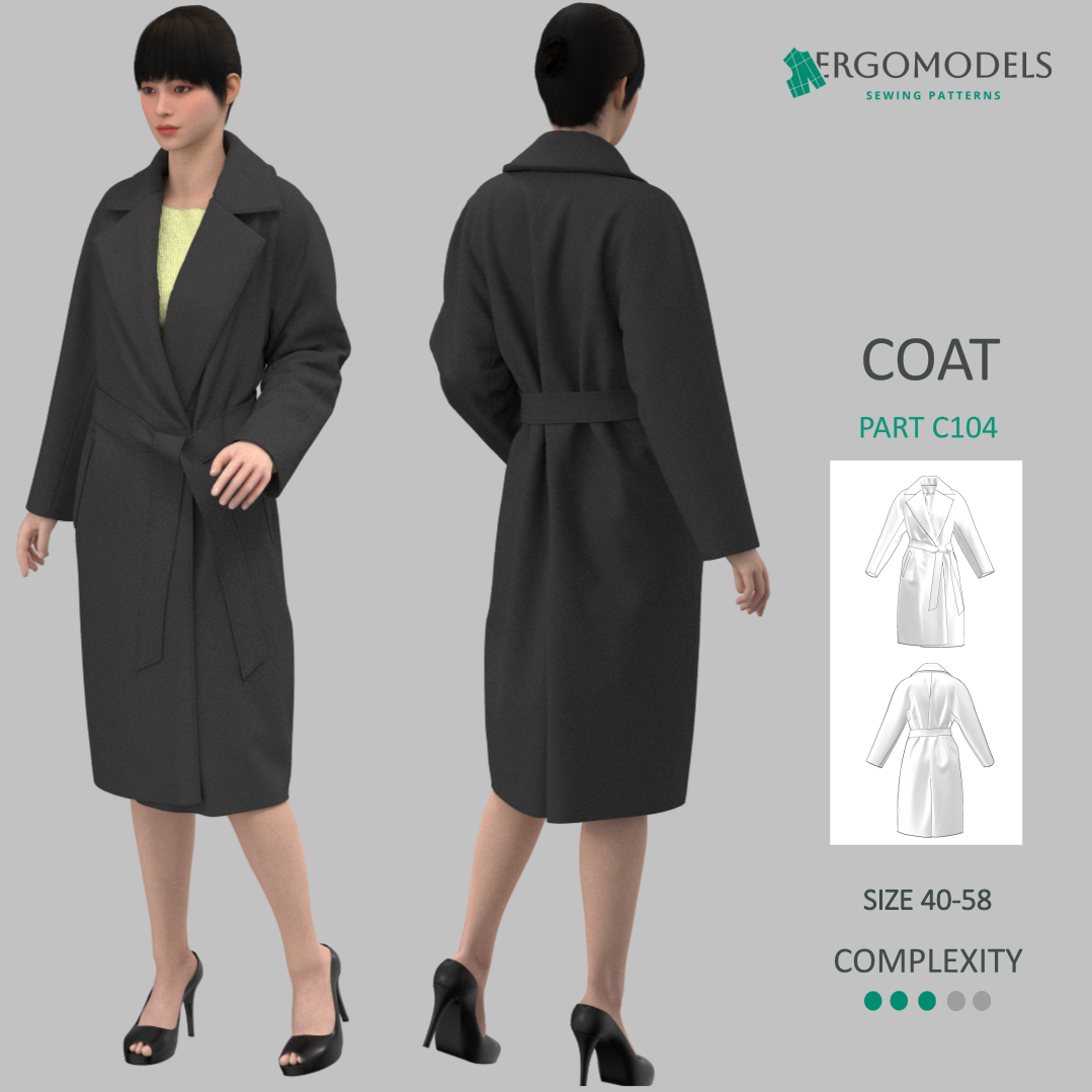 Coat C104 Size(40/XXS - 58/5XL)