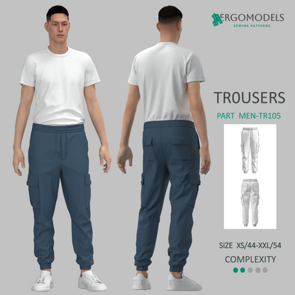 Trousers MEN-TR105 Size(XS/44-XXL/54)